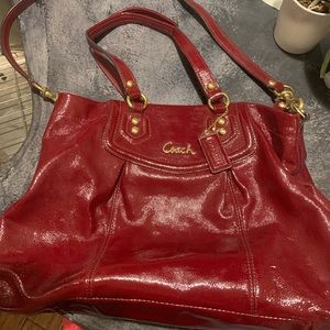 Coach Red Patent Leather Bag